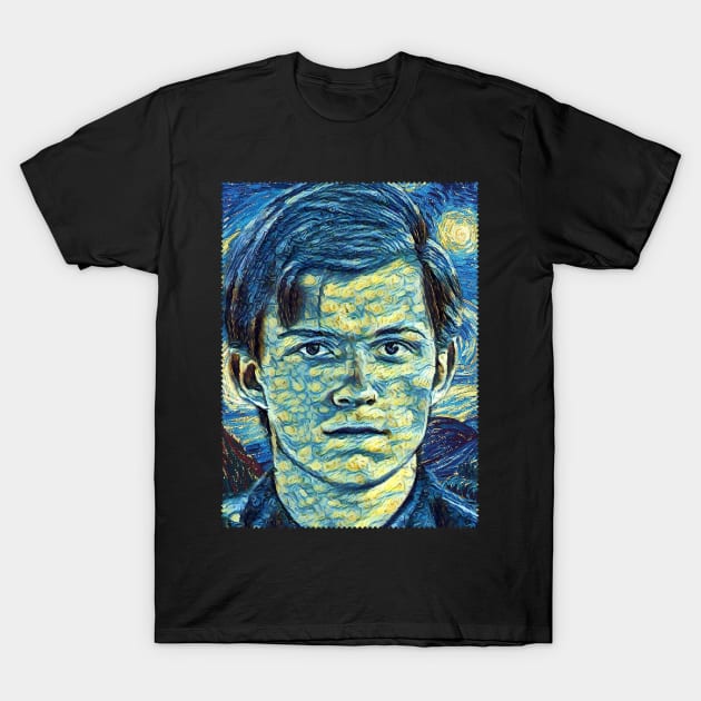 Peter Parker Van Gogh Style T-Shirt by todos